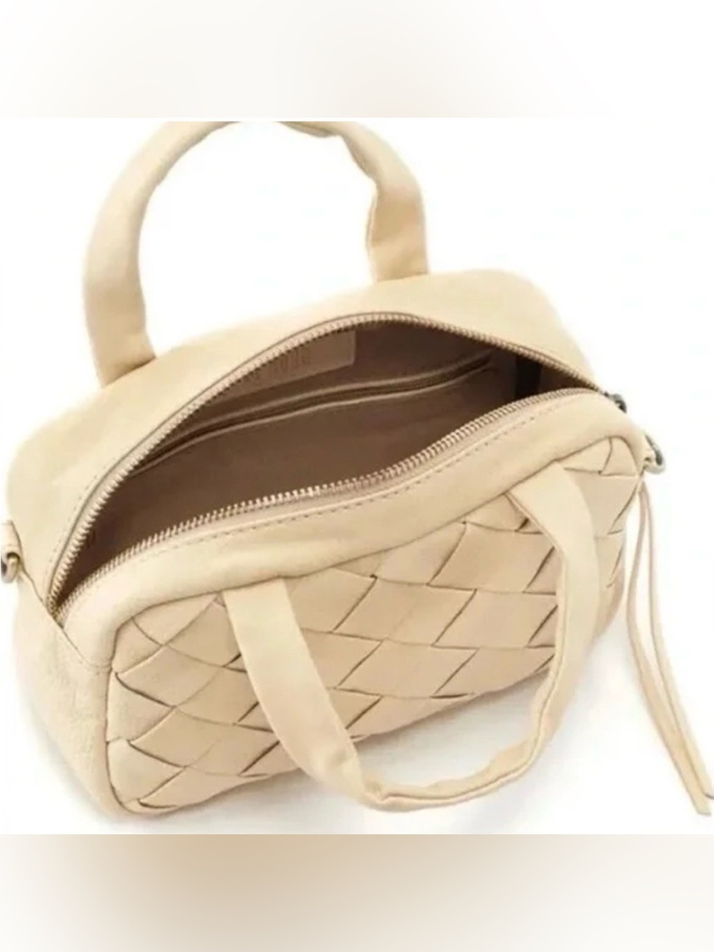Hobo NWT Leather Maze Convertible Crossbody/Satchel in Buff/Cream - Picture 2 of 8